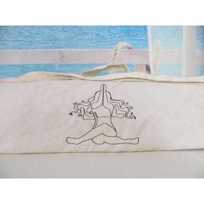 Stickdatei Frau Yoga Linienstil