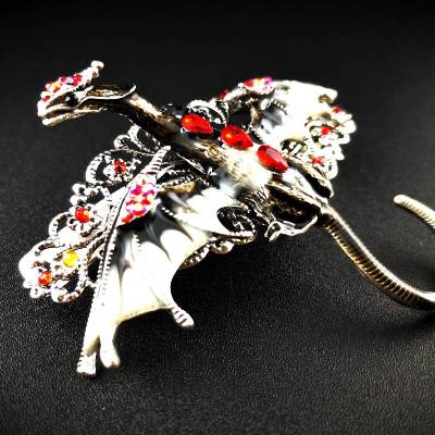 Haarspange, funkelnder Drache