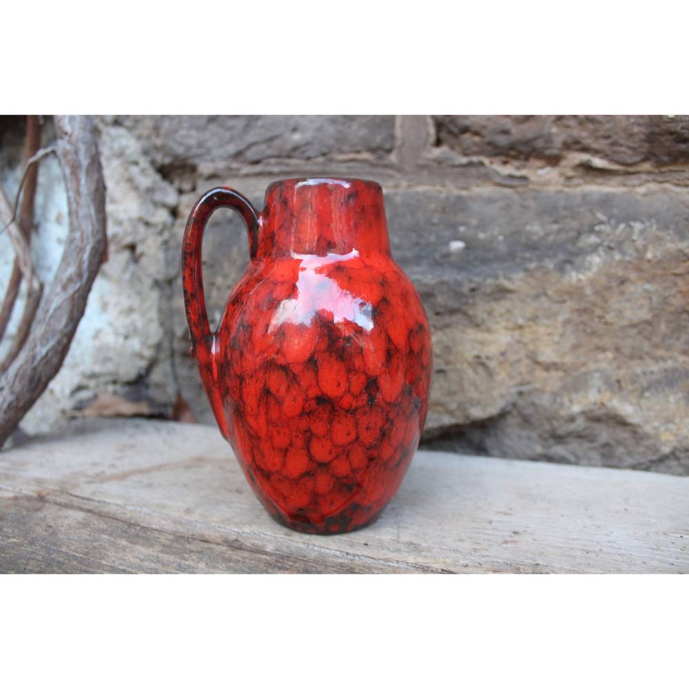 Scheurich Vase 414-16 Henkelvase WGP 70er Jahre West Germany