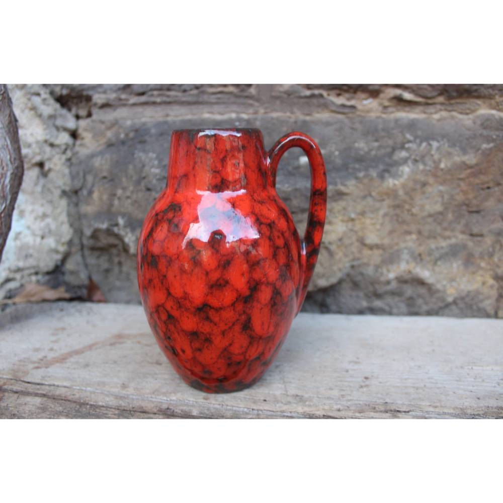 Scheurich Vase 414-16 Henkelvase WGP 70er Jahre West Germany