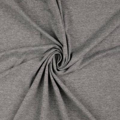 Jersey Baumwolljersey UNI Einfarbig grau - meliert Oeko-Tex Standard 100 (1m/11,-€)