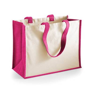 Personalisierbare Jute- und Baumwoll-Einkaufs- und Strandtasche - Praktisches und stilvolles Geschenk für jeden Anlass