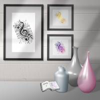 Digiset Blumen Notenschlüssel – SVG, PNG & Digipapier für Plotten und Sublimation