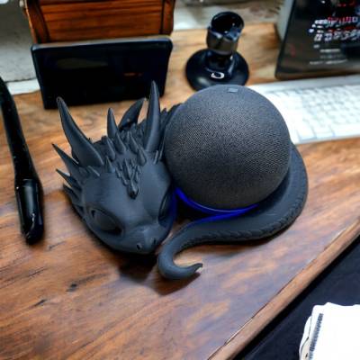 Lying Baby Dragon Alexa Echo Halter - Design by ALIMA-UNIQUE
