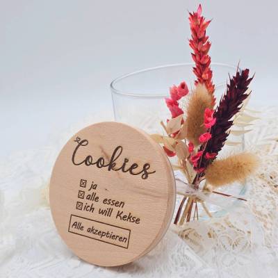Personalisierbares Vorratsglas mit Holzdeckel | Dankeschön Geschenk | Aufbewahrung Kekse |  | Geschenkidee für Lehrer