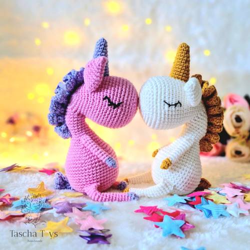 Einhorn Kuscheltier gehäkelt für Baby und Kinder