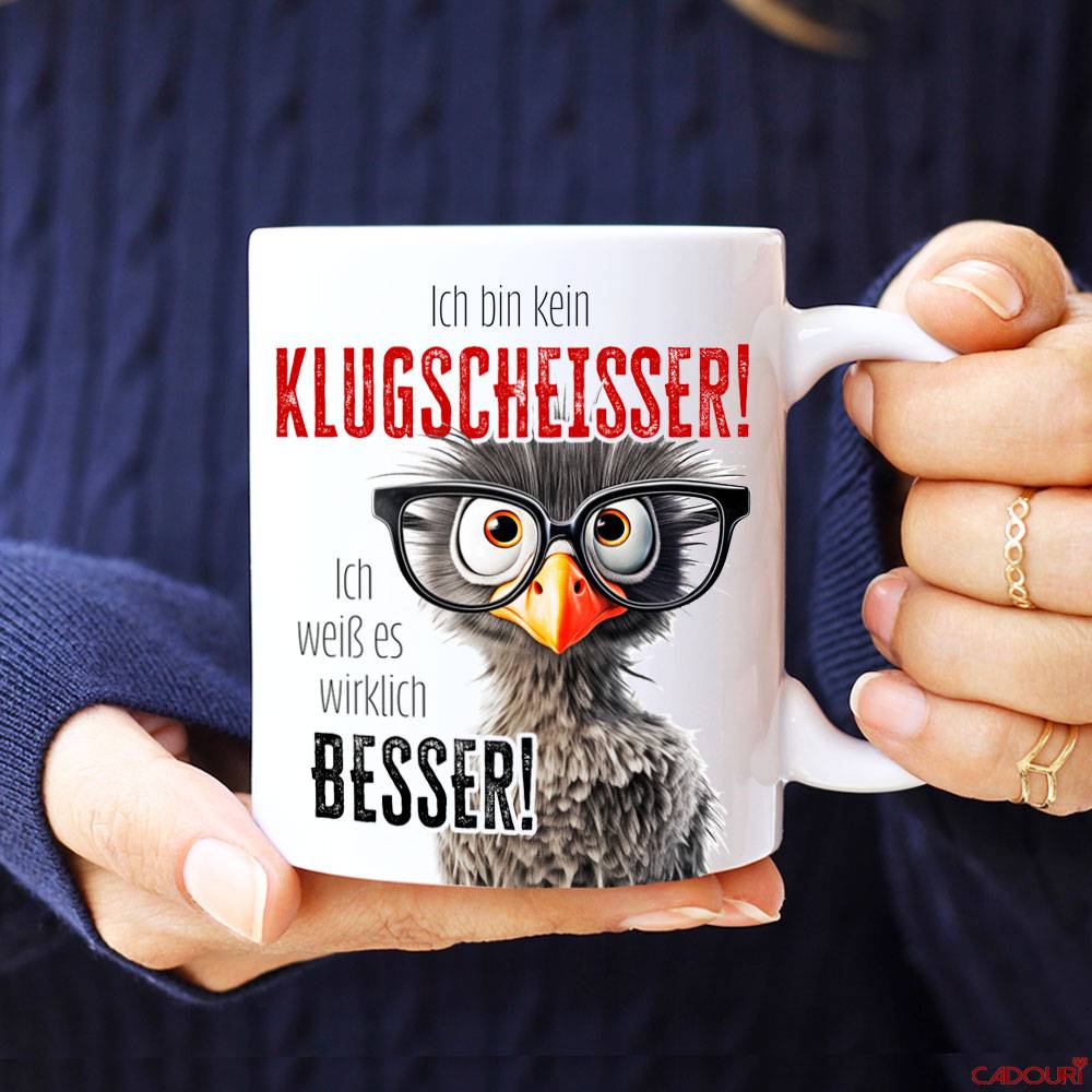 Tasse 'Ich bin kein Klugscheisser' - Bürotasse mit Spruch, Kaffeetasse,  Humor, Arbeit, Geschenk
