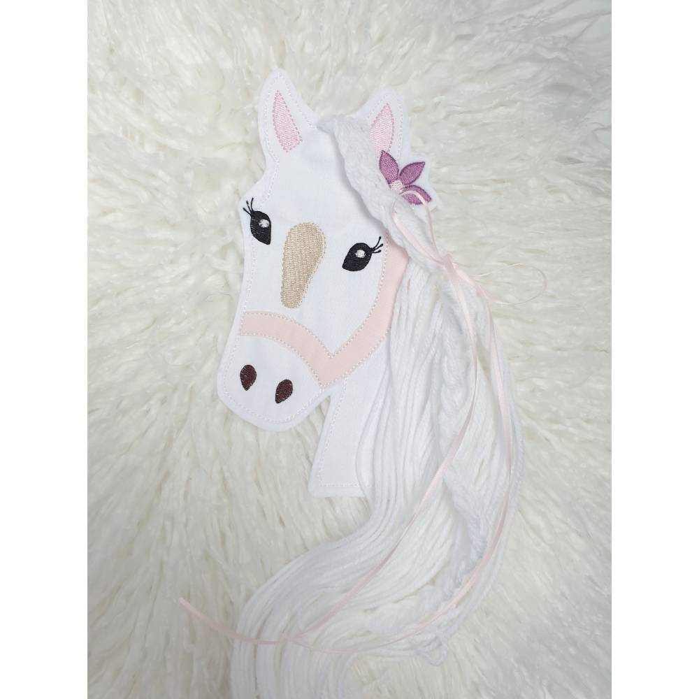 Applikation Aufnäher Schultüte Pferd mit Mähne Set 3 Teilig Pony Patch Button Filz Schulkind Bild 4