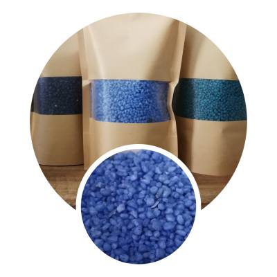 1 kg Dekosand / Dekokies | hellblau | Körnung 2-4 mm