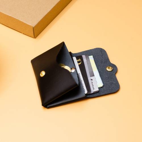 Minimalistischer Leder Geldbeutel (für Herren / Damen). Schlanke Herren Brieftasche. Geschenk für ihn.