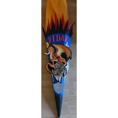 Feuerdrache Schultüte Zuckertüte als DIY Set oder in handarbeit hergestellt-personalisiert, individuell
