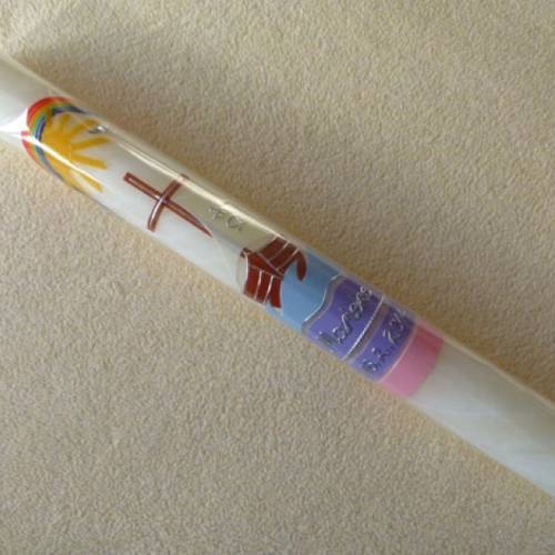 Taufkerze - Kommunionkerze - Boot - Arche -  25 % Bienenwachs - handgeknetet - edel - Mädchen - Junge - keine Folie- ink