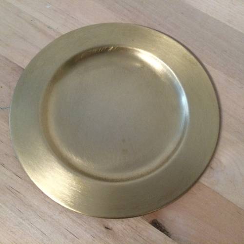 Kerzenteller gold für Kerzen 8 - 9 cm