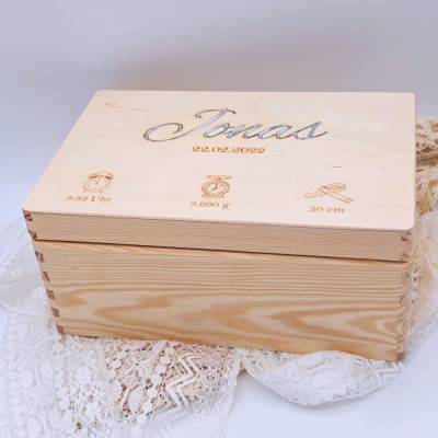 Personalisierte Erinnerungsbox | Geschenk zur Geburt | Erster Geburtstag | Taufgeschenk | personalisierte Geschenke Baby