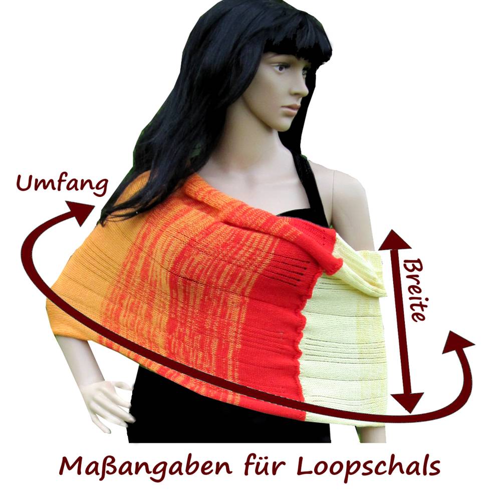 Musselin Loop Schal Damen – Bunter Schmetterlings-Loop aus Double Gaze Baumwolle Bild 7