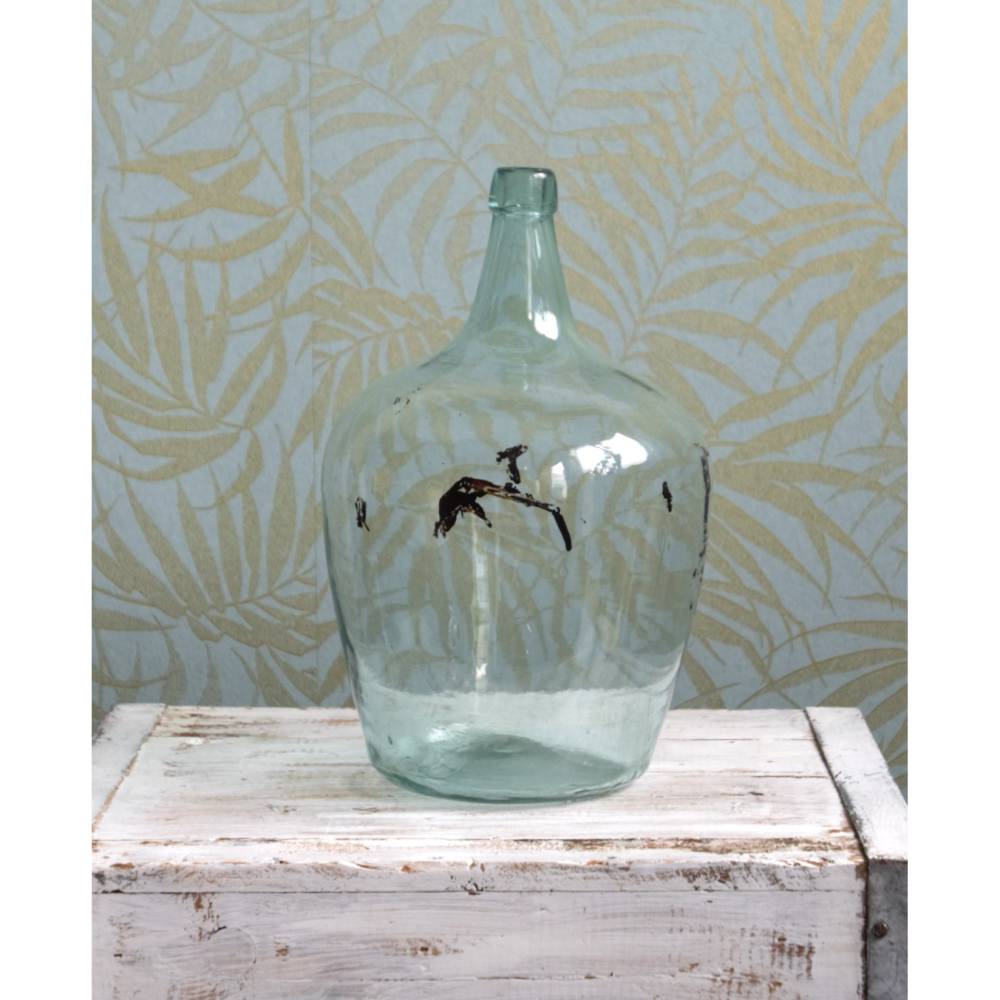 Glasballon bauchige Vintage Weinflasche H