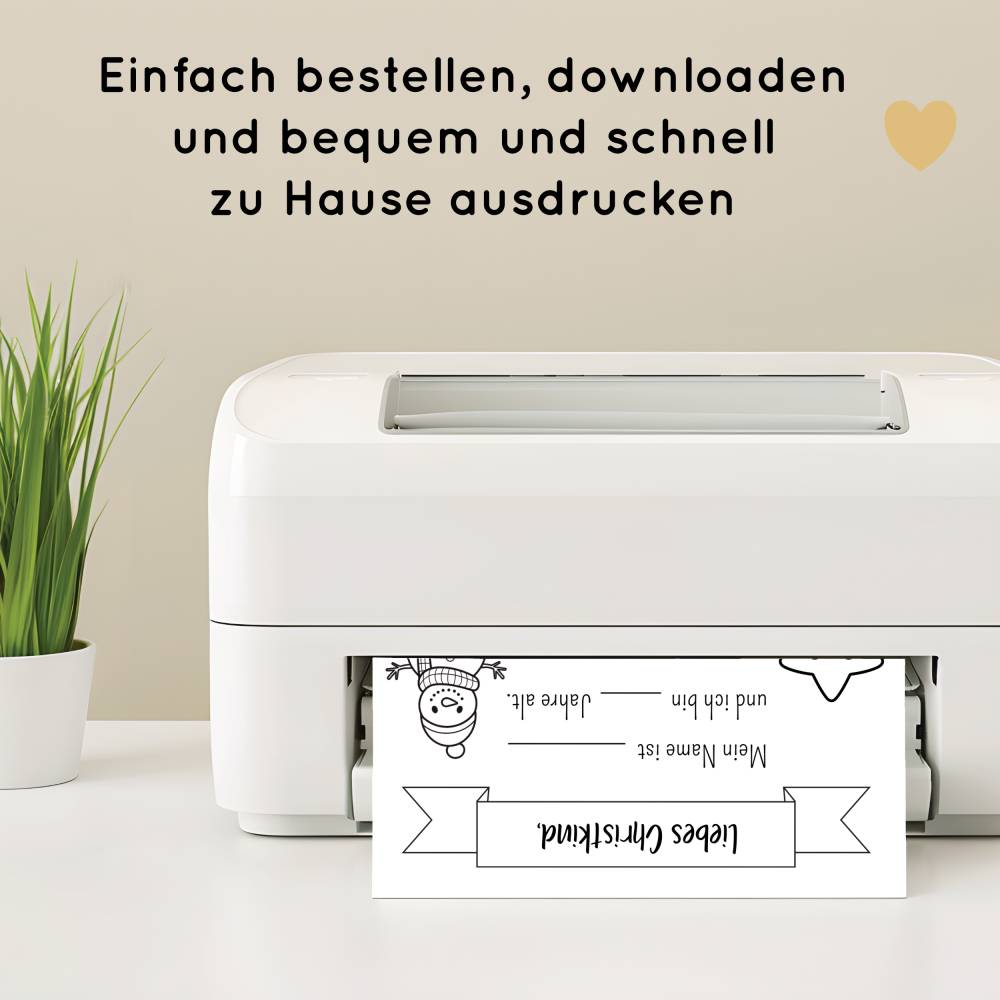 Wunschzettel für Kinder zu Weihnachten, Brief an das Christkind zum Ausdrucken und Ausmalen Bild 5