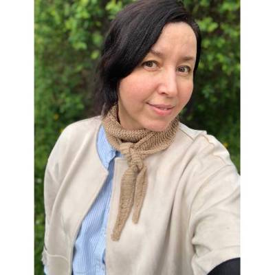 Minischal gestrickt Sophie Scarf schmaler Halstuch aus100% Baumwolle Strickschal Geschenk 