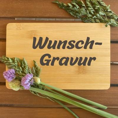 Bambus Frühstücksbrettchen Vesperbrett Holzbrett Gravur Wunschname