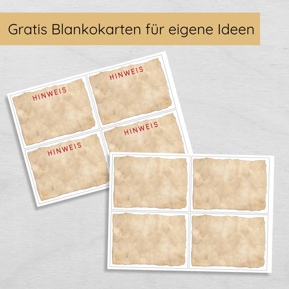 Outdoor Schnitzeljagd für Kinder ab 6 Jahren, Garten Schatzsuche mit 15 Hinweisen in Reimform Bild 7