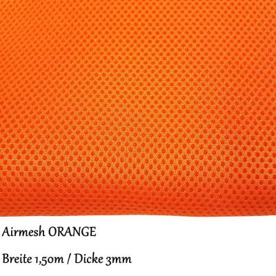 Airmesh ORANGE Meterware 1,50m Breite 3mm Dicke 3D Airmesh Farbe Nr.92