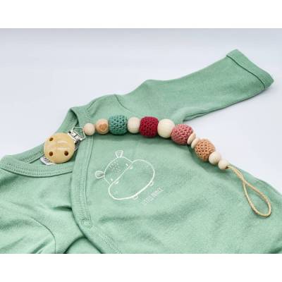 Schnullerkette Baby unisex Geschenkidee Babybesuch Babyparty Geschenk Schwangerschaft Mädchen Junge Schnullerband 
