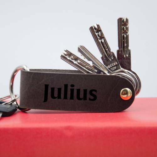 Schlüsselorganizer Leder Gravur. Monogrammed/Name Schlüsselanhänger. Personalisierter Schlüsselanhänger mit Gravur.Gesch