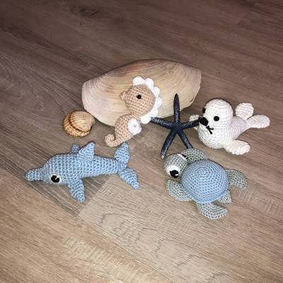 Gehäkelte Wasserbewohner in den Farben Ihrer Wahl