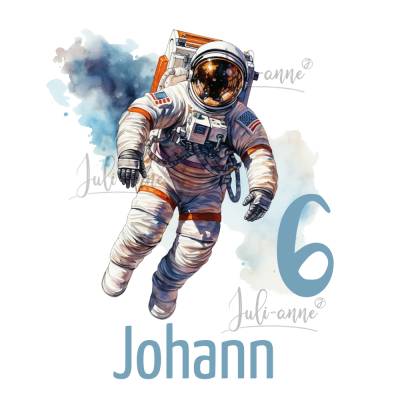 Bügelbild GEBURTSTAG SPACE - Astronaut 