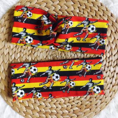 Haarband Stirnband Fußball EM Deutschlannd Jersey Kinder Damen Jungen verschiedene Größen mit und ohne Knoten