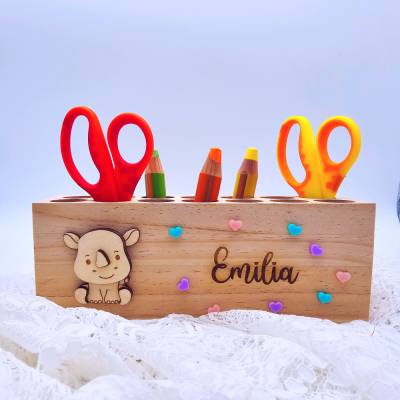 Geschenk Einschulung | Stiftehalter personalisiert | Schreibtischorganizer Kinder | Stiftebox mit Name| Schuleinführung 