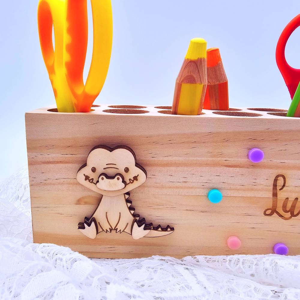 Geschenk Einschulung | Stiftehalter personalisiert | Schreibtischorganizer Kinder | Stiftebox mit Name| Schuleinführung Bild 5