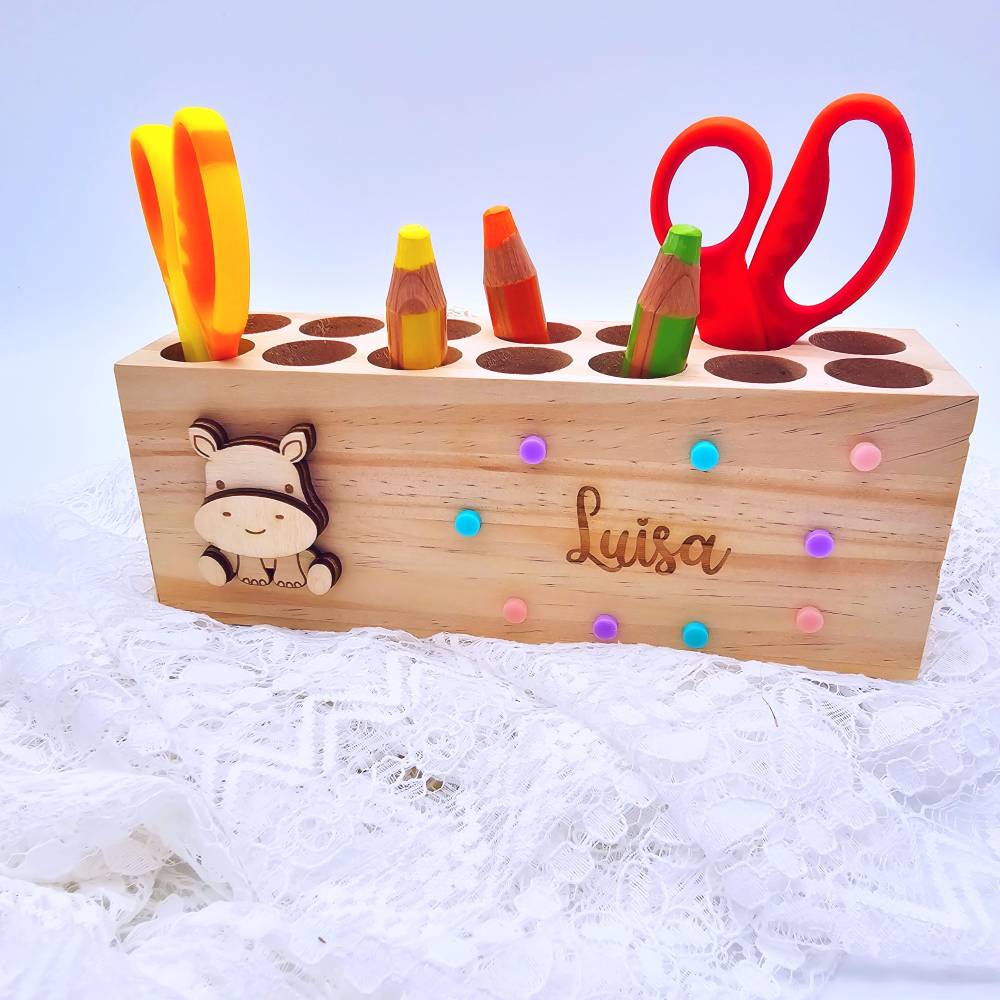 Geschenk Einschulung | Stiftehalter personalisiert | Schreibtischorganizer Kinder | Stiftebox mit Name| Schuleinführung Bild 7