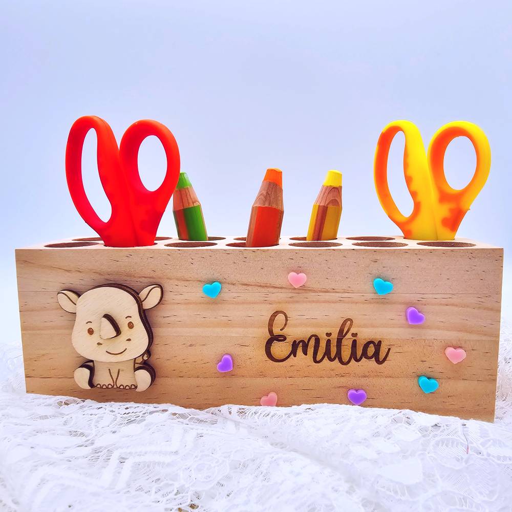 Geschenk Einschulung | Stiftehalter personalisiert | Schreibtischorganizer Kinder | Stiftebox mit Name| Schuleinführung Bild 9