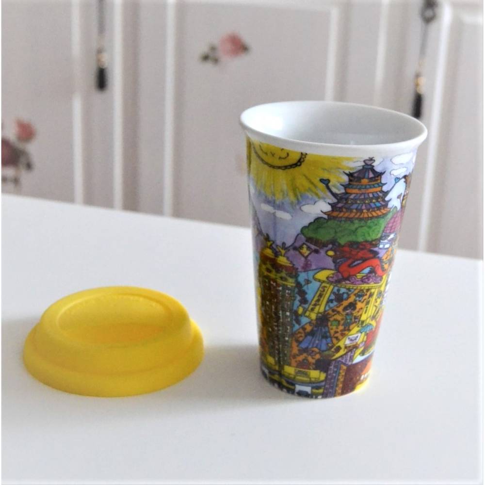 Porzellan-Becher To Go 