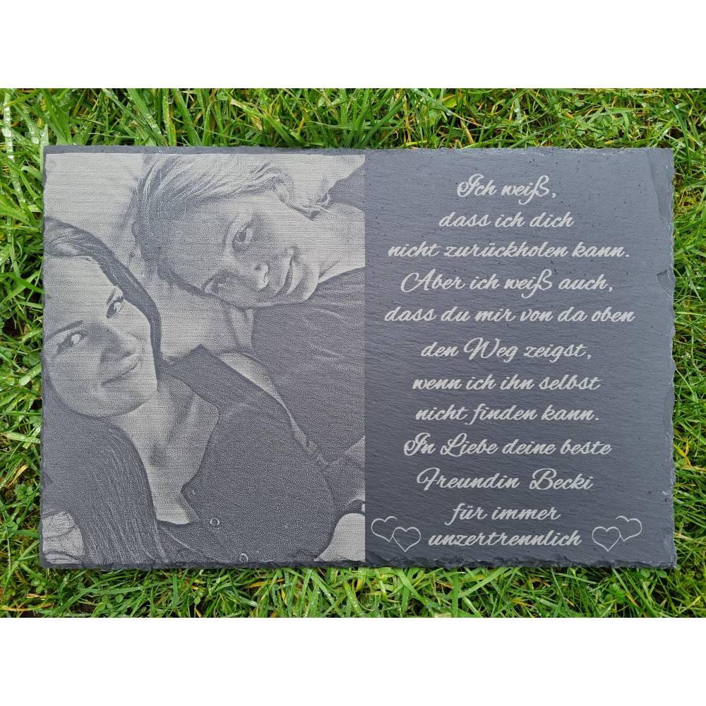 Granit Grabstein Grabplatte Grabmal 30 x 20 cm Text & Foto Gravur Grabstein-ag06 Granit Grabstein Grabplatte Grabmal 30 x 20 cm Text & Foto Gravur Grabstein-ag06