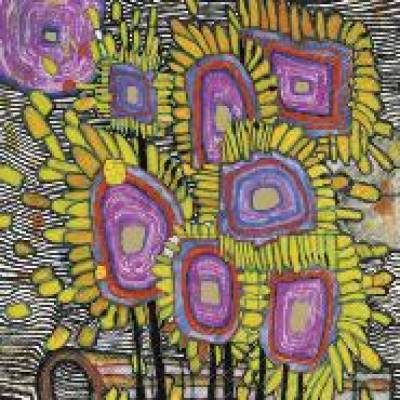 10 Lunchservietten Blumenstrauss, Servietten mit Motiv nach Hundertwasser von Stewo zum Basteln