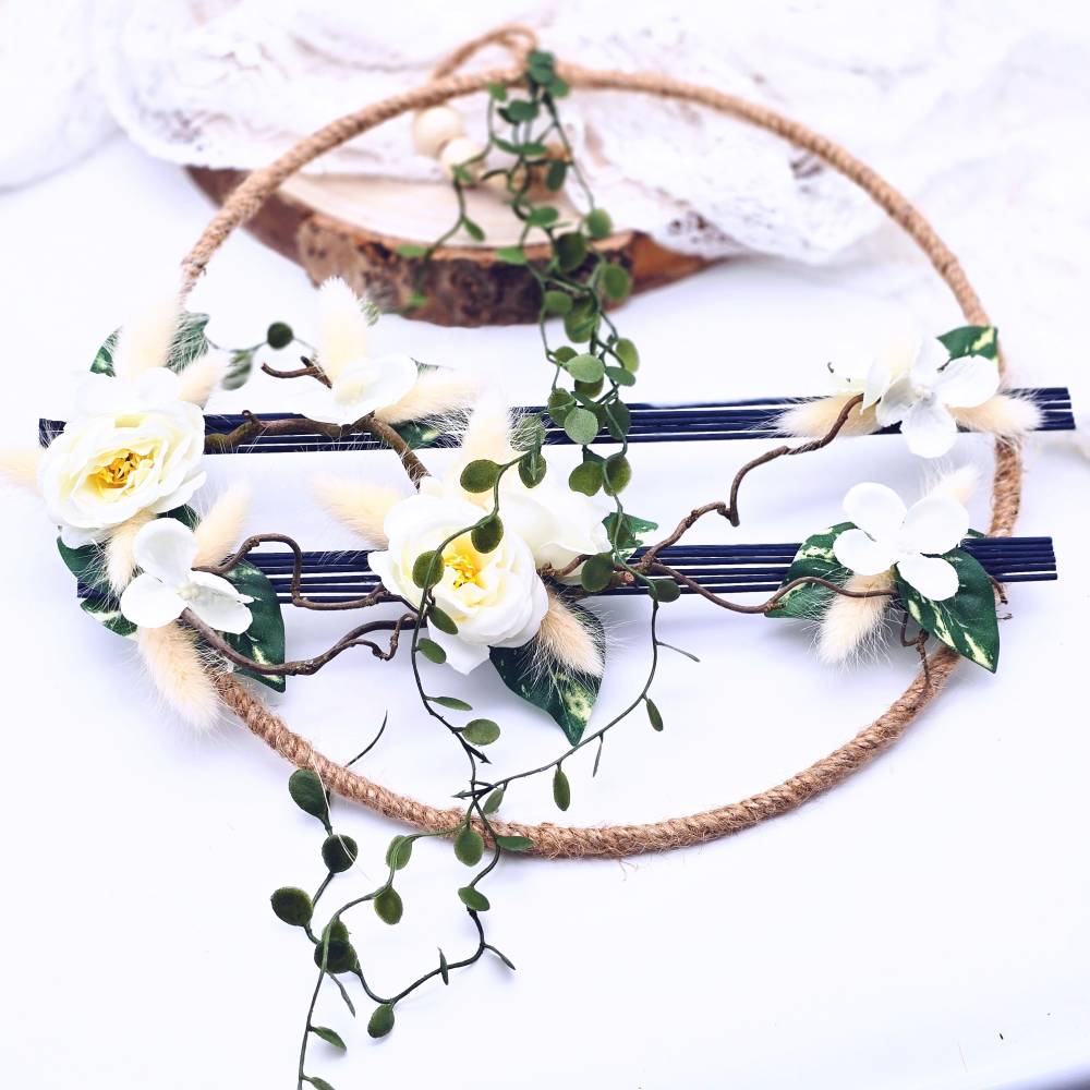 Trkranz aus Trockenblumen | knstlicher Trkranz | Wand- und  Fensterdekoration | Geschenk zum Einzug | Haustr Dekorati
