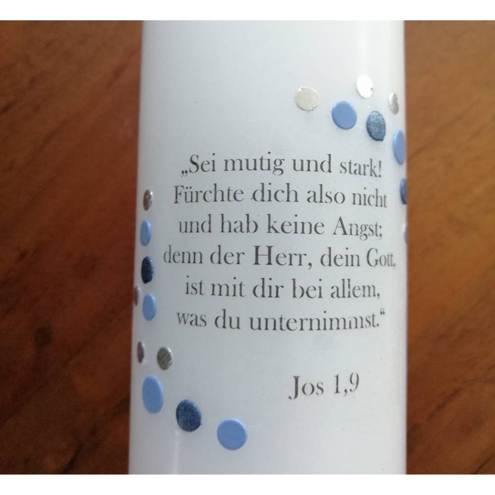Taufspruch / Spruch individuell und passend zu Ihre Kerze auf Folie bedruckt