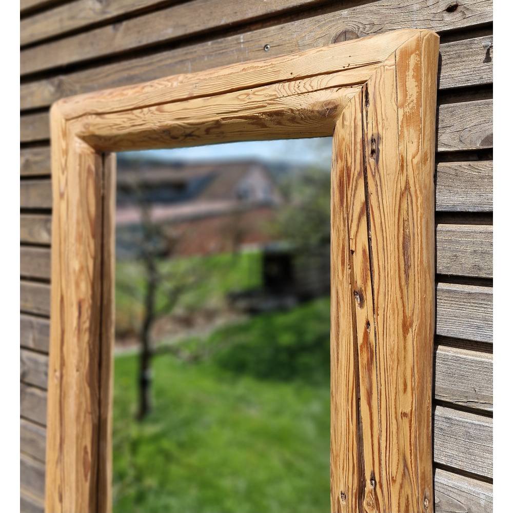 Spiegel Altholz S1837 Holzspiegel Wandspiegel Altholzspiegel Balkenspiegel Massiv Holz Badspiegel groß