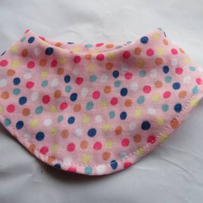 Wendehalstuch Musselin rosa Konfetti – Sabbertuch Spucktuch Dreieckstuch für Babys