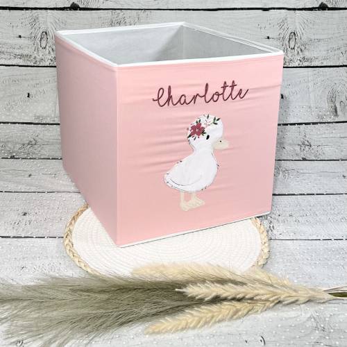 Spielzeugbox Mädchen Ente Liese Spielzeugkiste Spielzeug Wäschebox Box Kiste Größe 33 x 38 x 33 cm