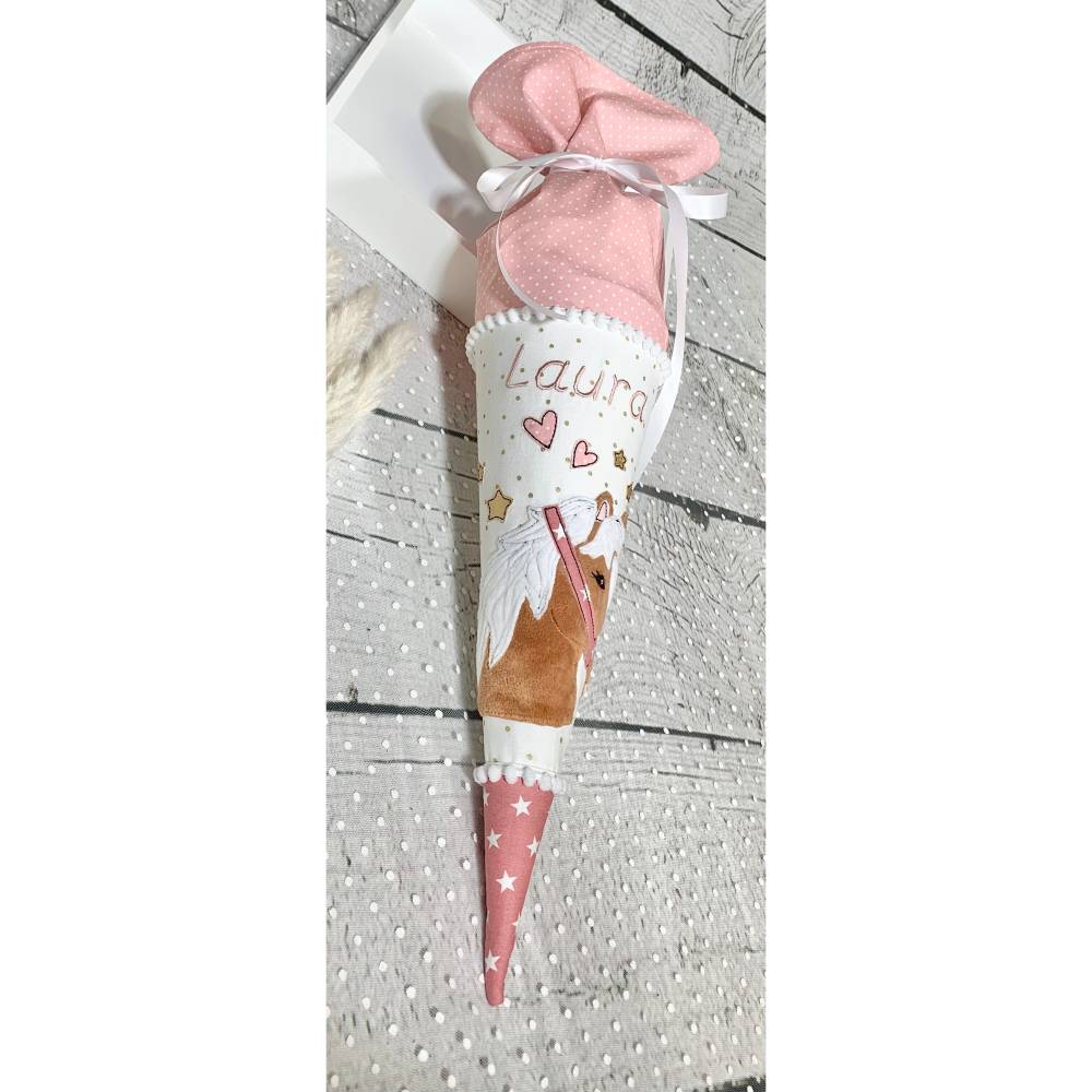 Mädchen Schultüte Geschwistertüte Pferd Lulu aus Stoff 35 cm Bild 2