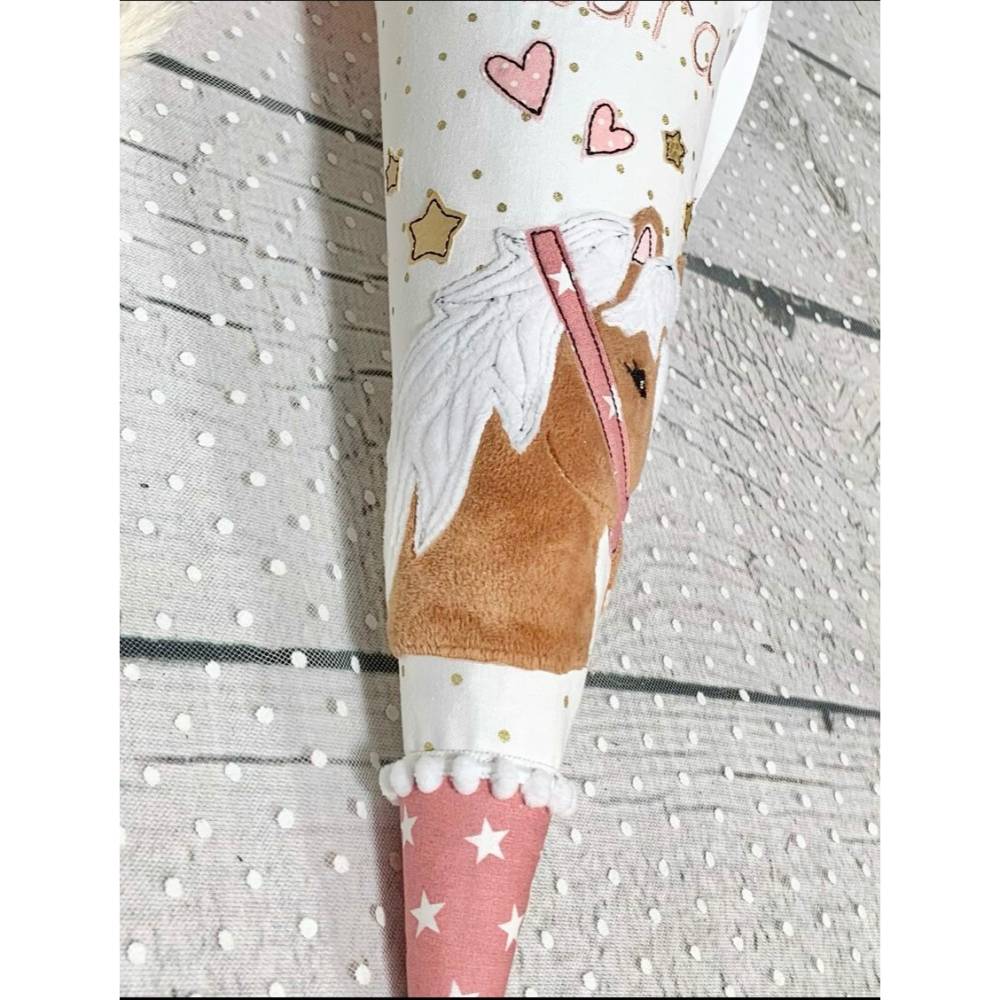 Mädchen Schultüte Geschwistertüte Pferd Lulu aus Stoff 35 cm Bild 3