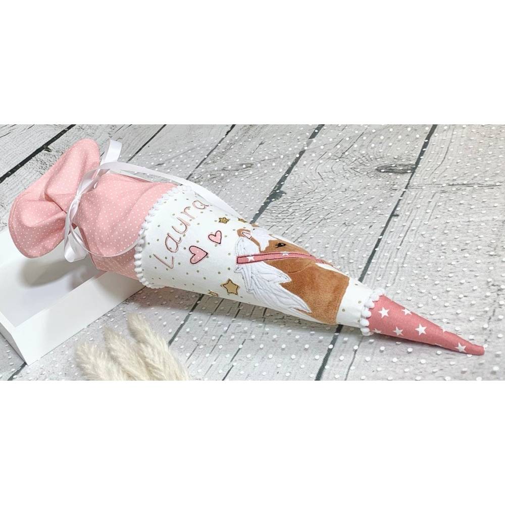 Mädchen Schultüte Geschwistertüte Pferd Lulu aus Stoff 35 cm Bild 4