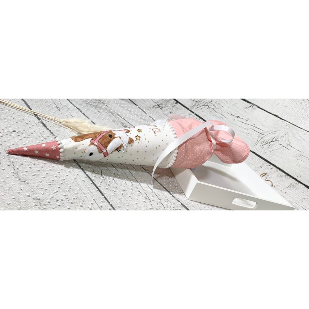 Mädchen Schultüte Geschwistertüte Pferd Lulu aus Stoff 35 cm Bild 5