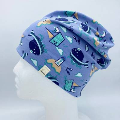 Beanie, KU 50 - 53 cm, Mütze, einlagig, Meer