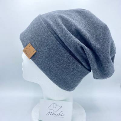 Beanie,  KU 54 - 57 cm, Mütze,  Umschlagbeanie, Hipstermütze