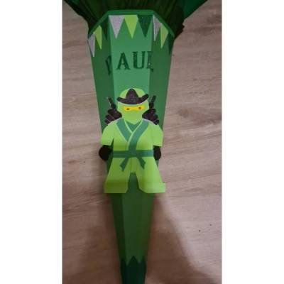 Karatekämpfer Ninja Schultüte Zuckertüte als DIY Set oder in handarbeit hergestellt-personalisiert, individuell