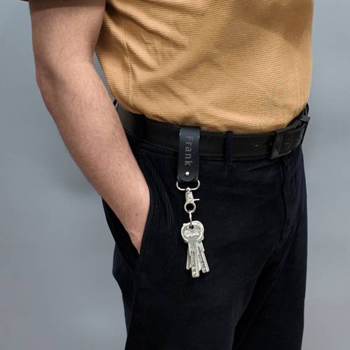 Personalisierter Leder Schlüsselanhänger mit Gravur - Perfektes Geburtstagsgeschenk für Papa, Schlüsselring, Geschenk fü